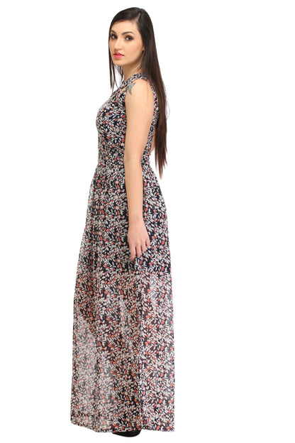 Blue Printed Dress
