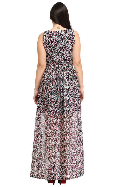 Blue Printed Dress