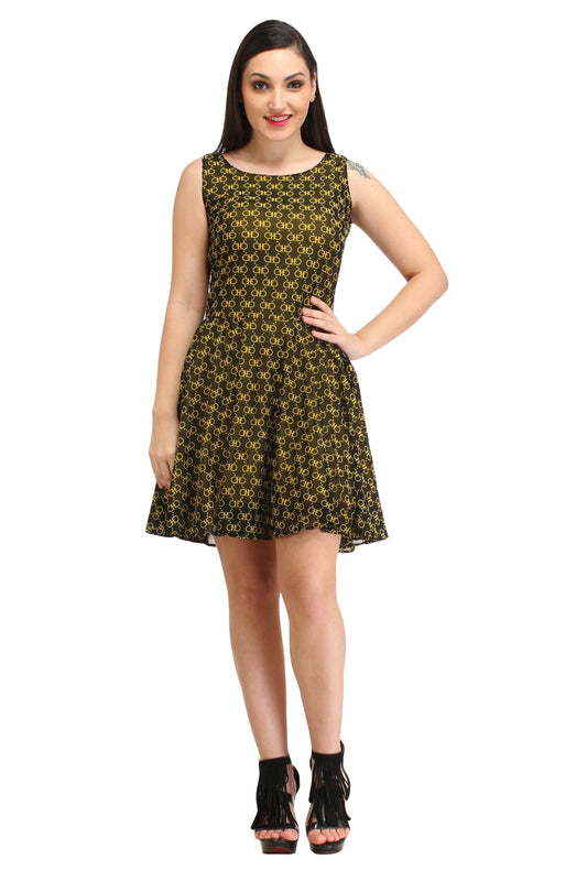 Black Printed Dress