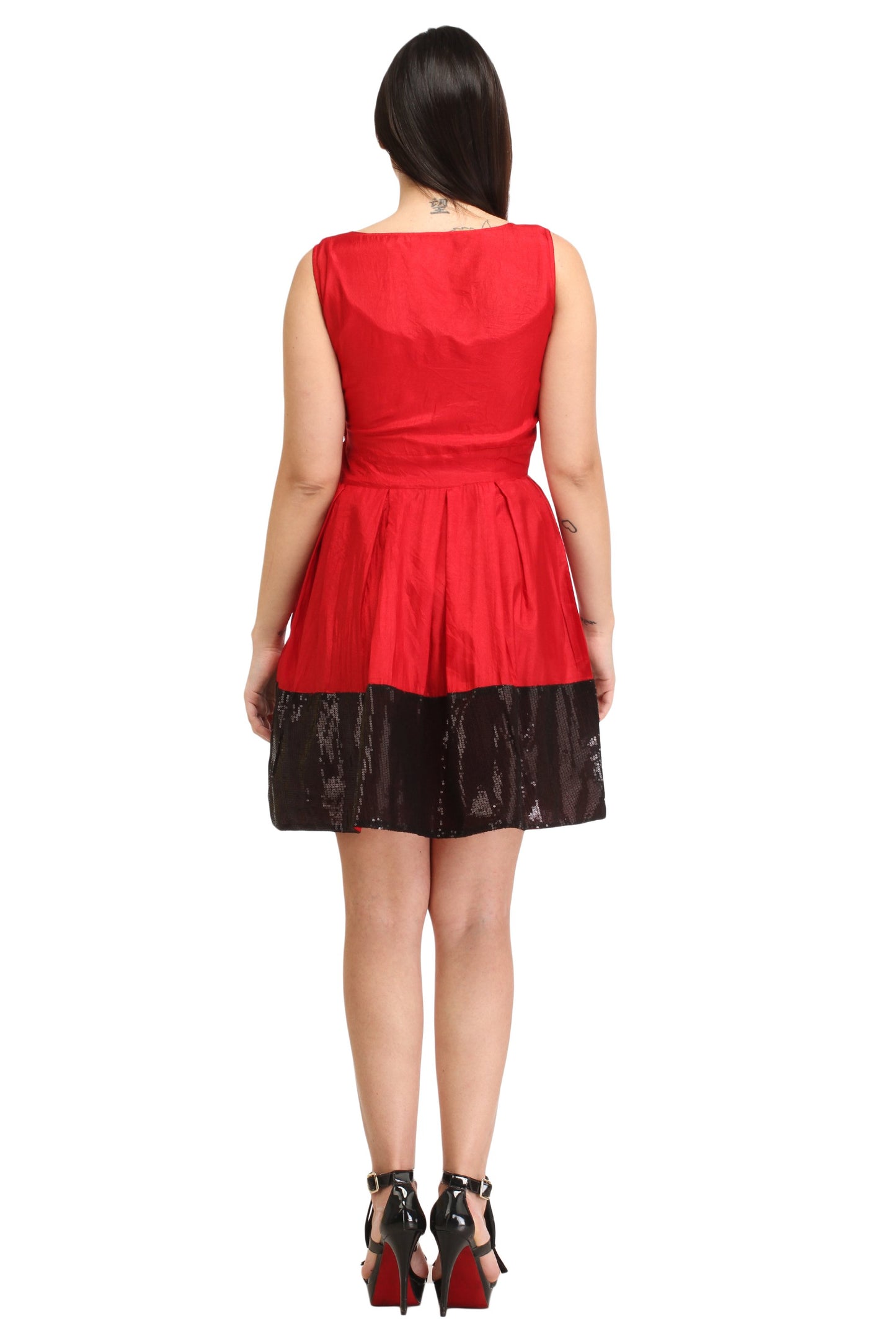 Red Solid Dress