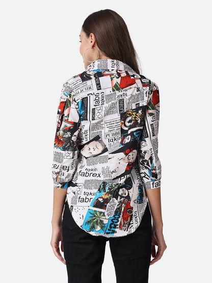 SCORPIUS Typography Printed Casual Shirt