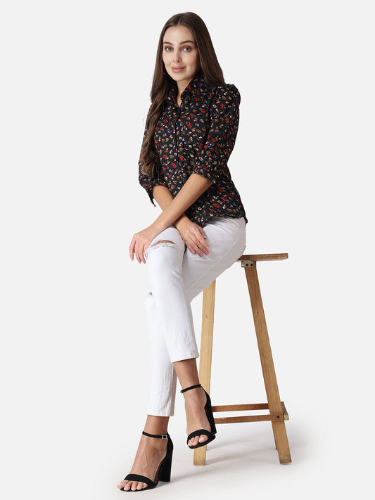 SCORPIUS Floral Printed Classic Fit Casual Shirt