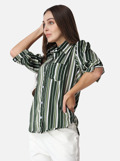 SCORPIUS Striped Classic Fit Casual Shirt