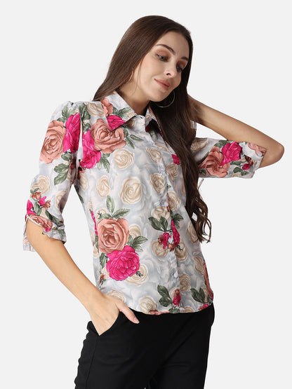 SCORPIUS Floral Printed Casual Shirt