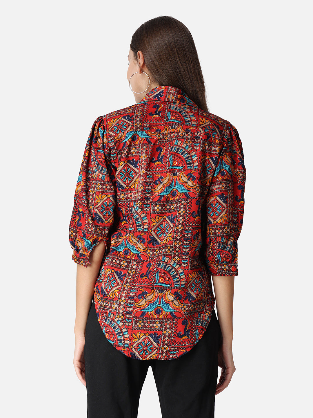 SCORPIUS Ethnic Motifs Printed Classic Fit Casual Shirt