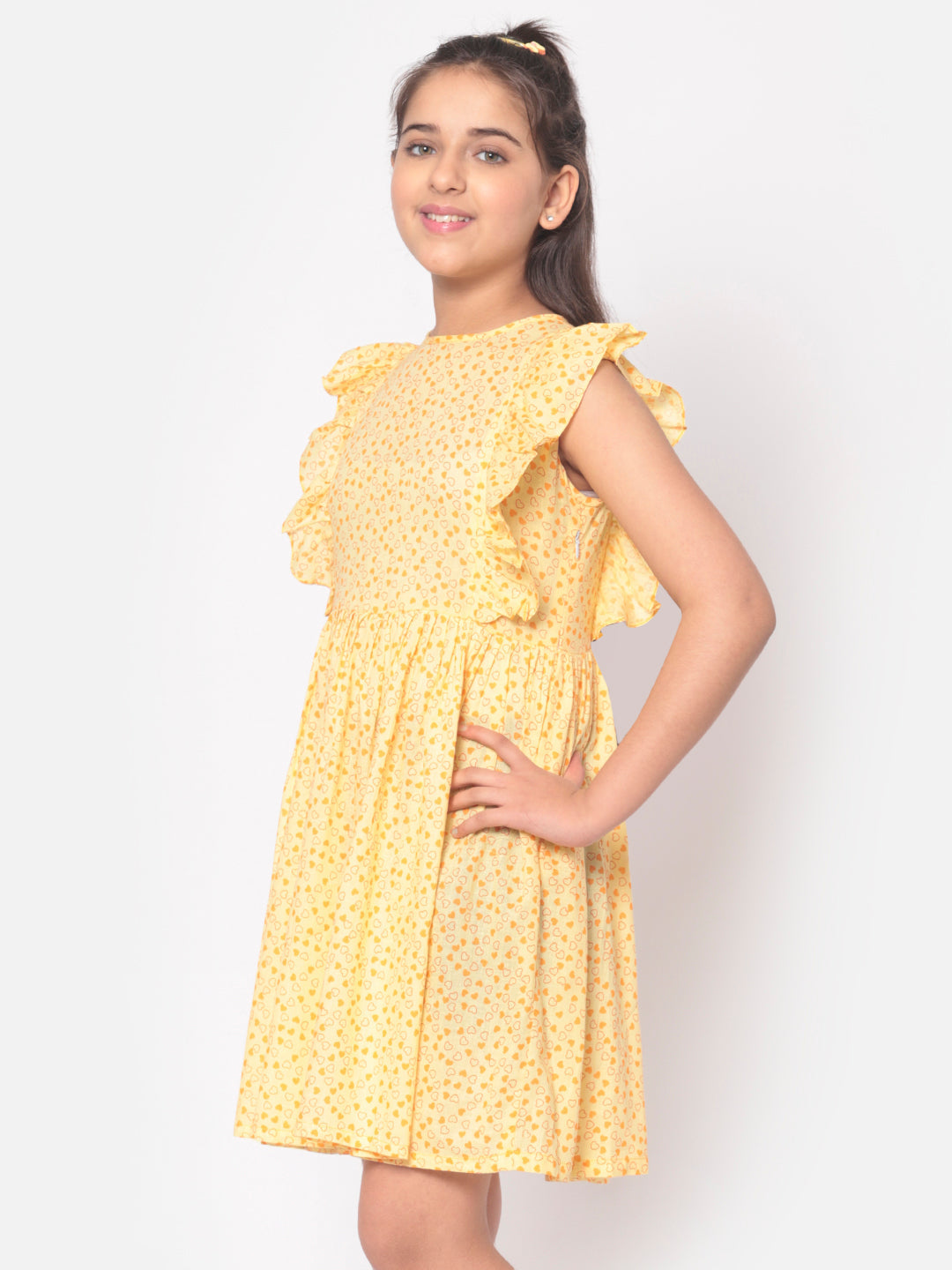 MINOS Yellow Printed Dress