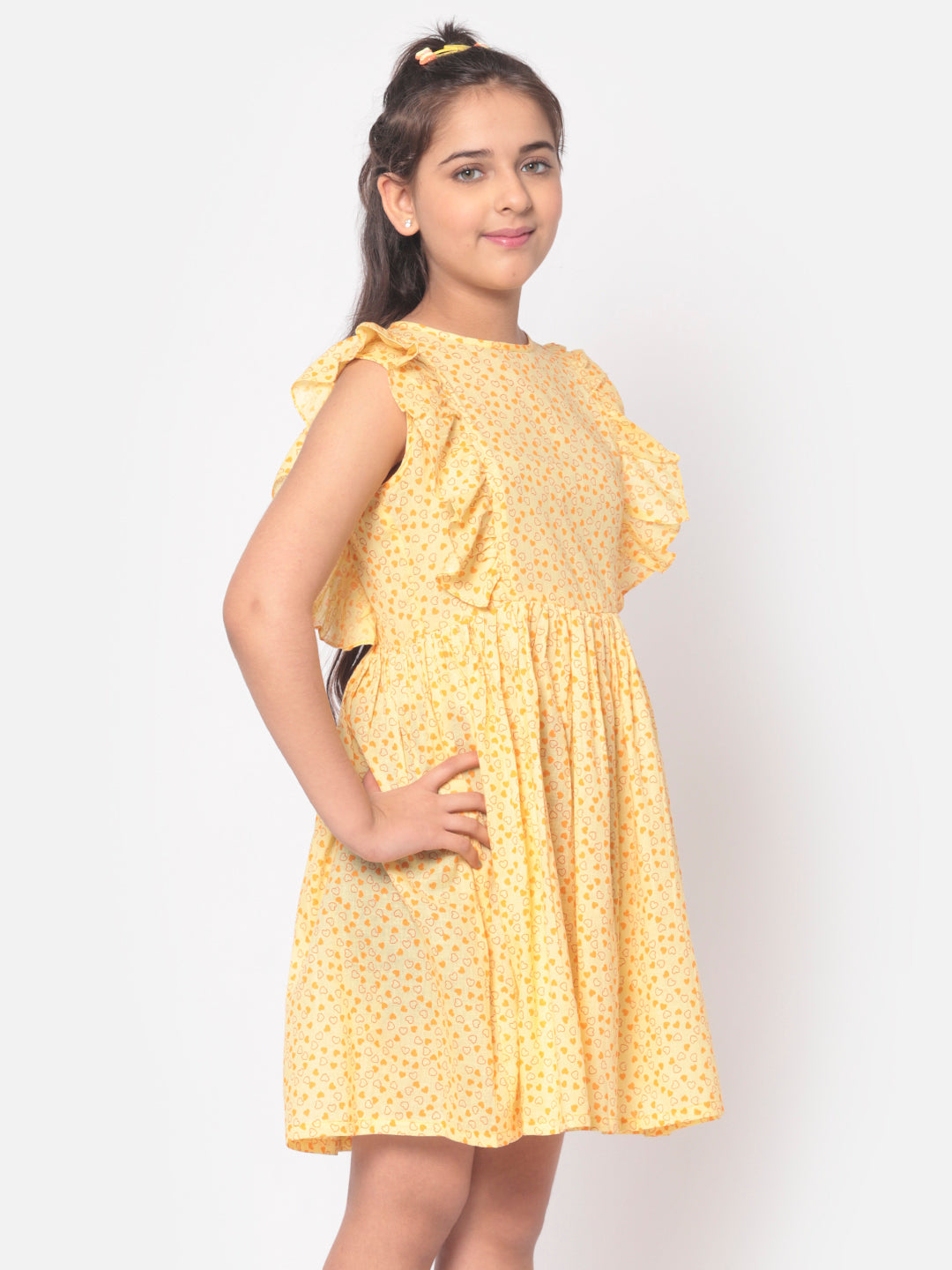 MINOS Yellow Printed Dress