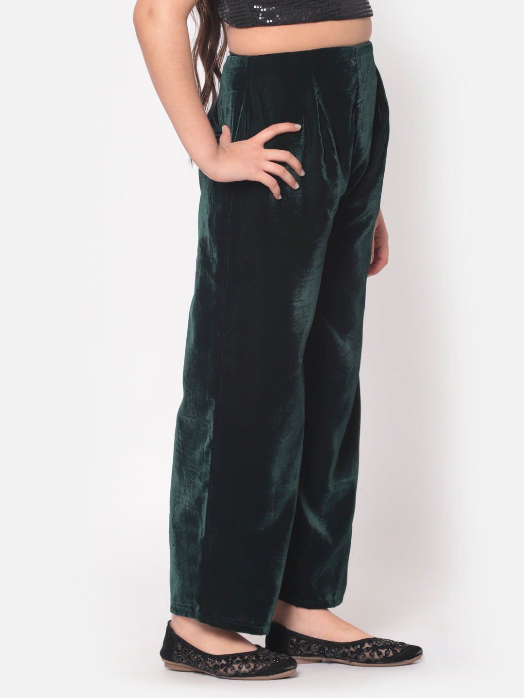 MINOS Navy Velvet Palazzo