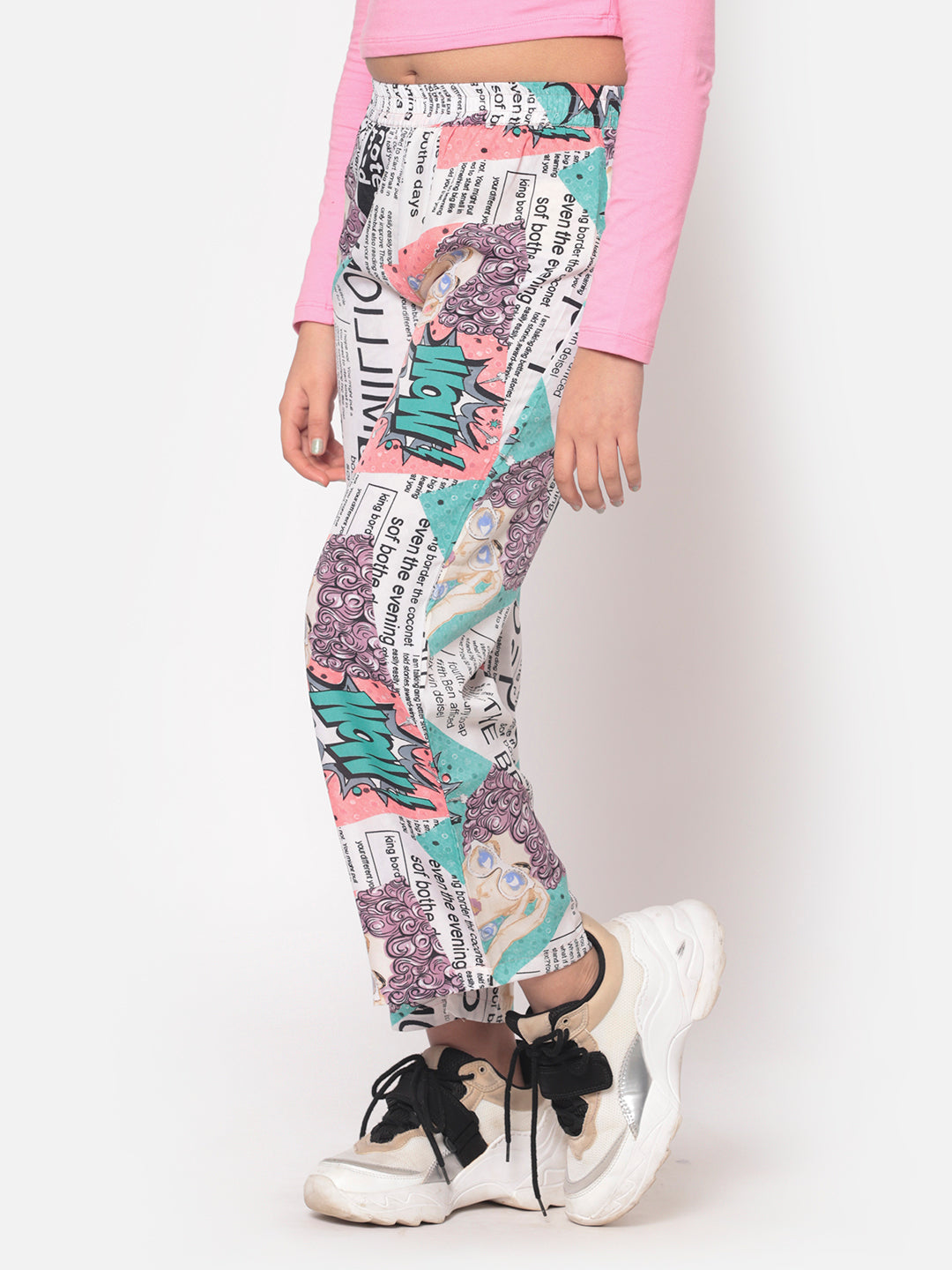 MINOS Printed White Palazzo