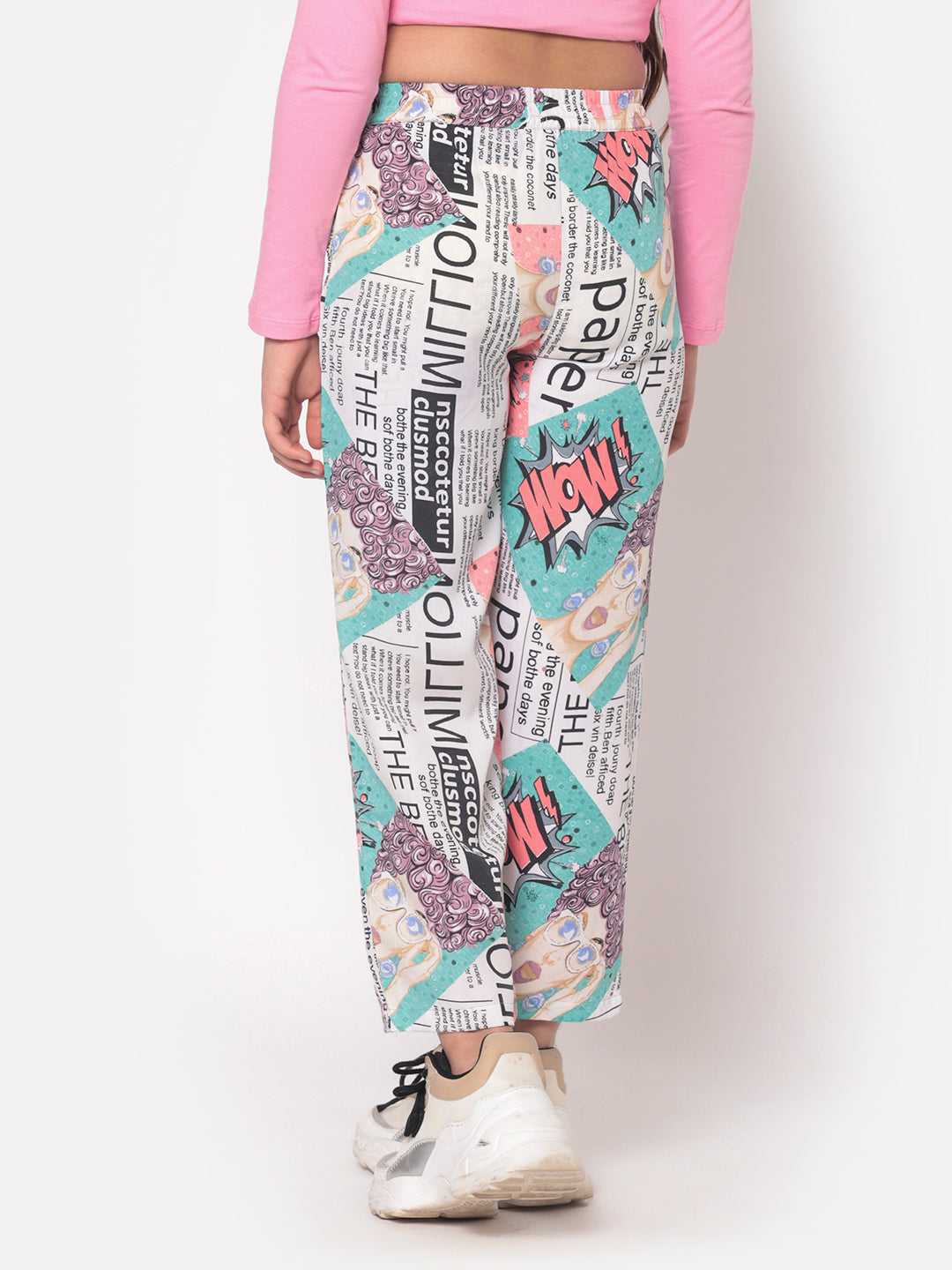 MINOS Printed White Palazzo