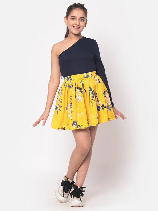 MINOS Yellow floral Skirt