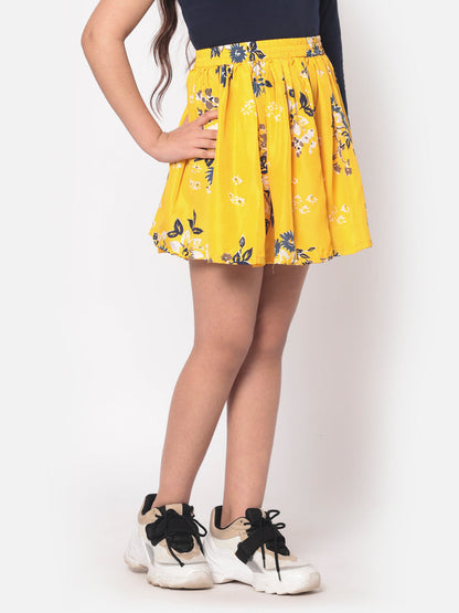 MINOS Yellow floral Skirt