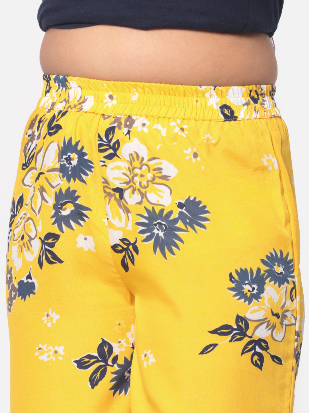 MINOS Yellow Printed Palazzo