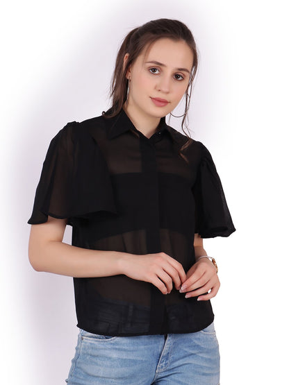 Black Solid Shirt