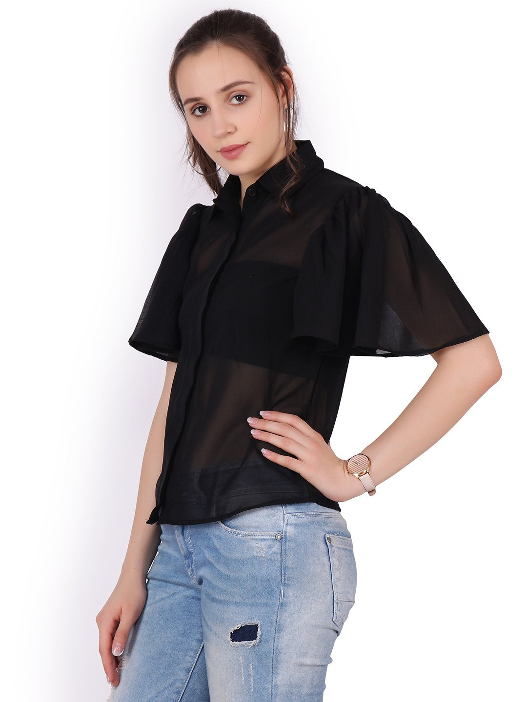 Black Solid Shirt