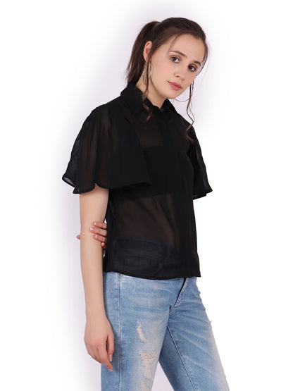 Black Solid Shirt