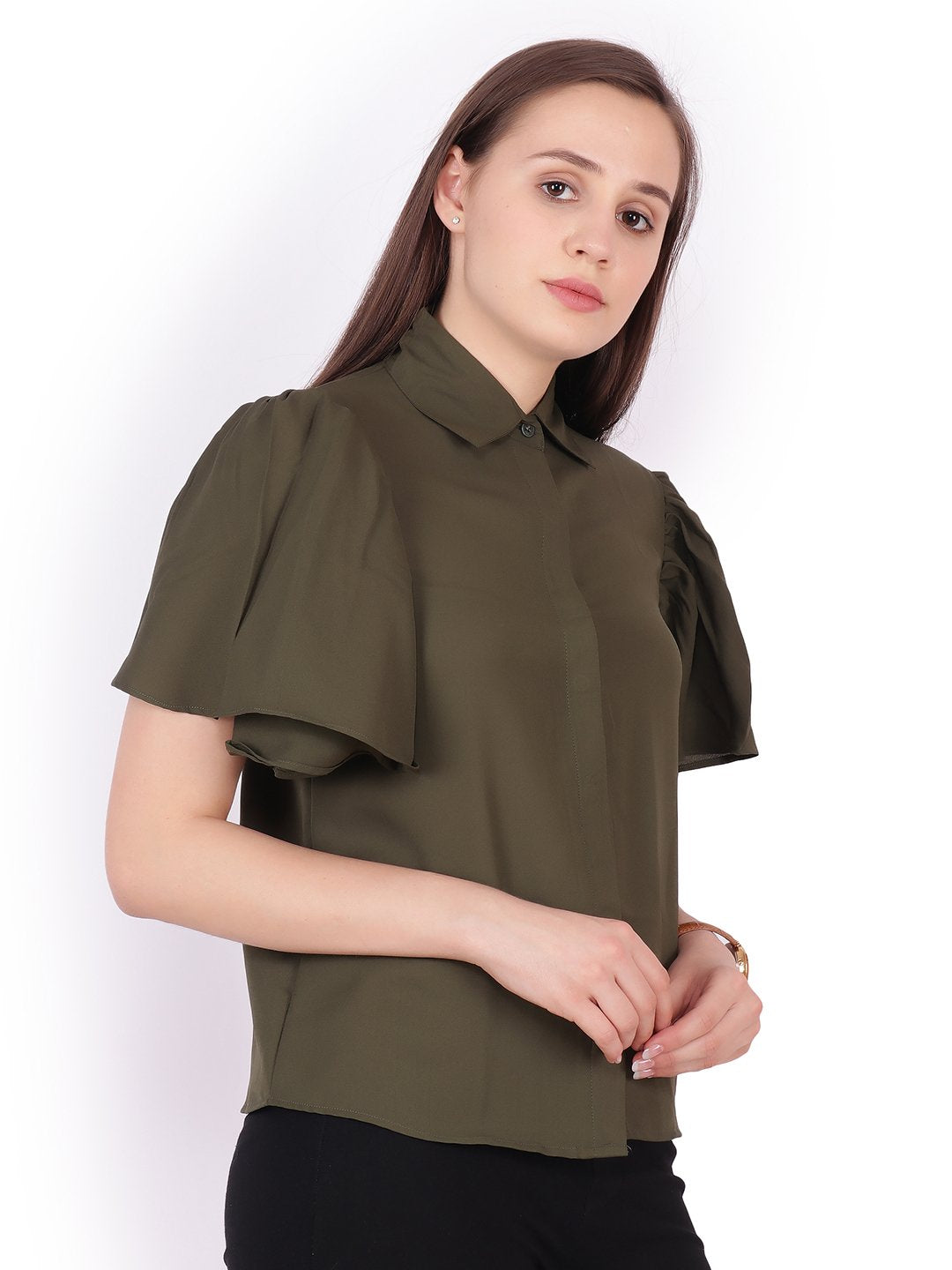 Solid Olive Shirt