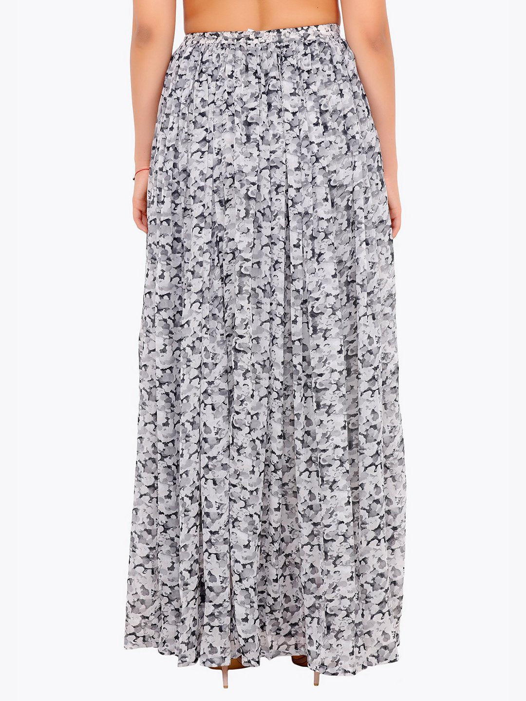 Grey Printed Skirt