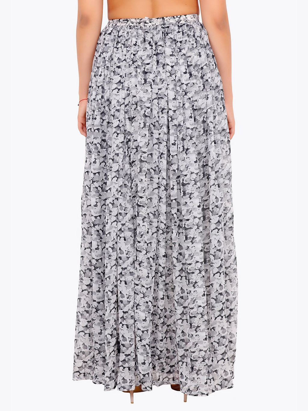 Grey Printed Skirt