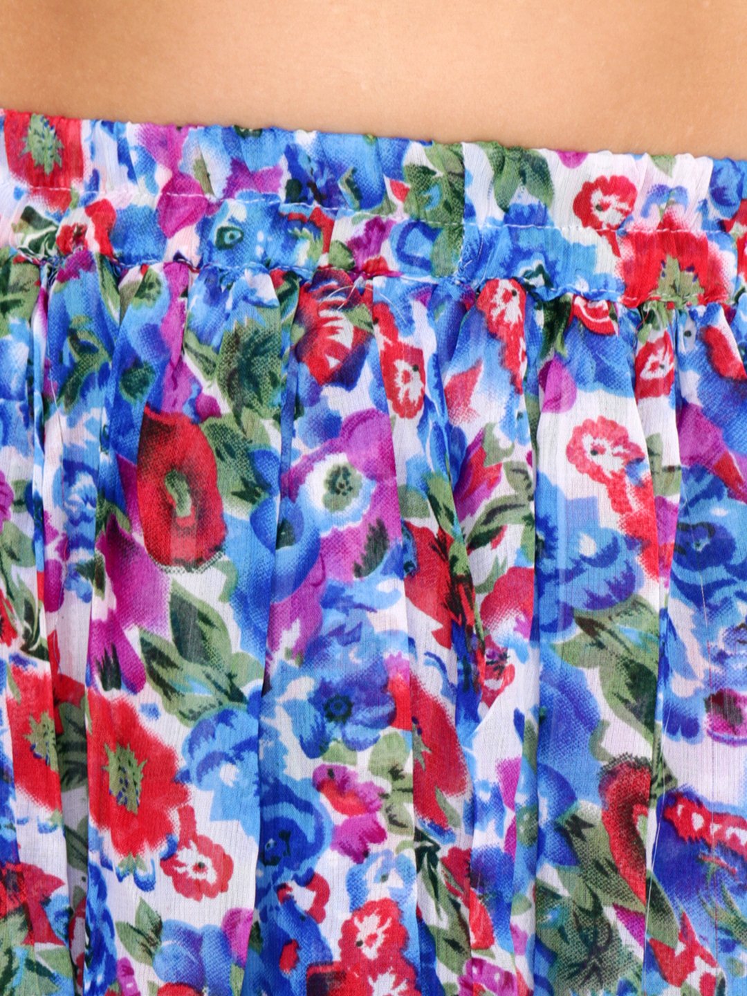 Cation Blue Printed Long Skirt