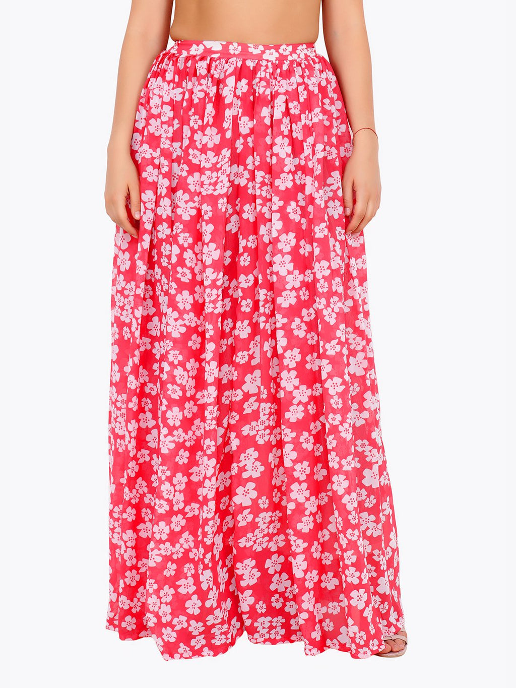 Orange Printed Skirt