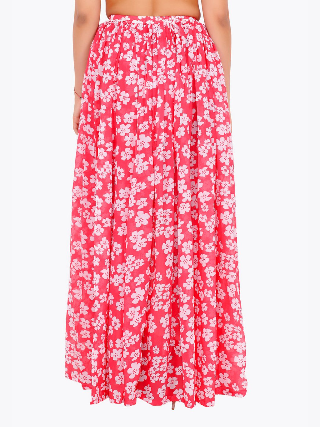 Orange Printed Skirt