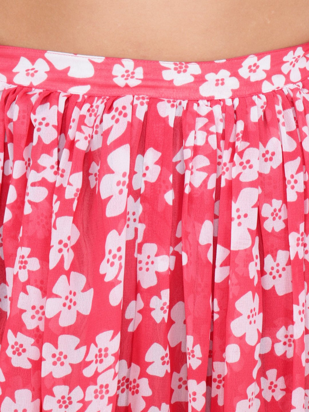 Orange Printed Skirt