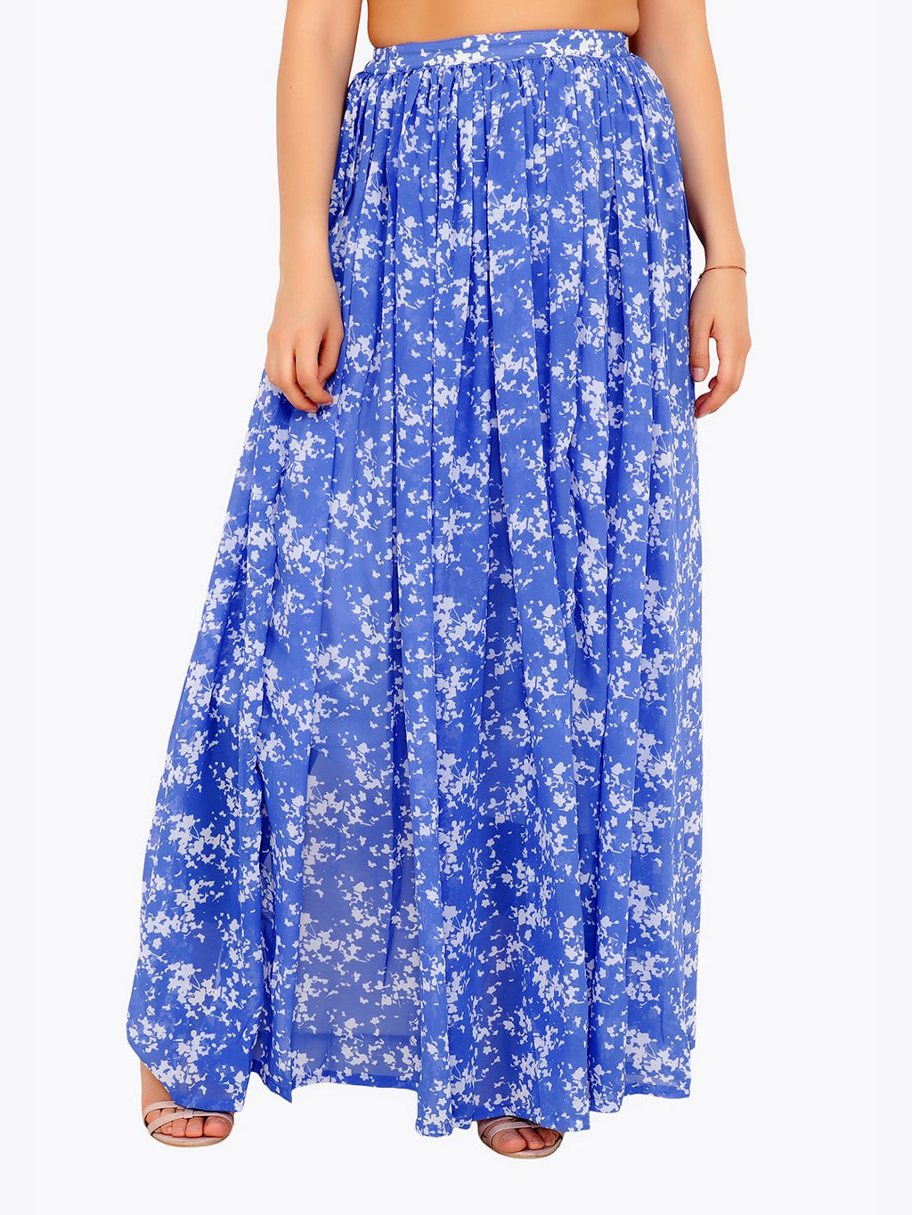 Purple Printed Skirt