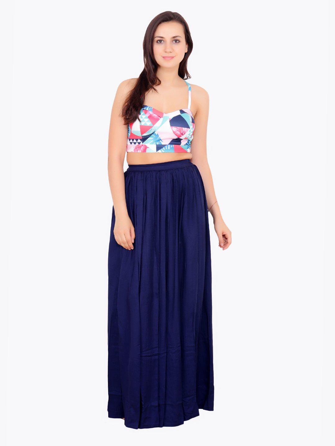 Navy Solid Skirt