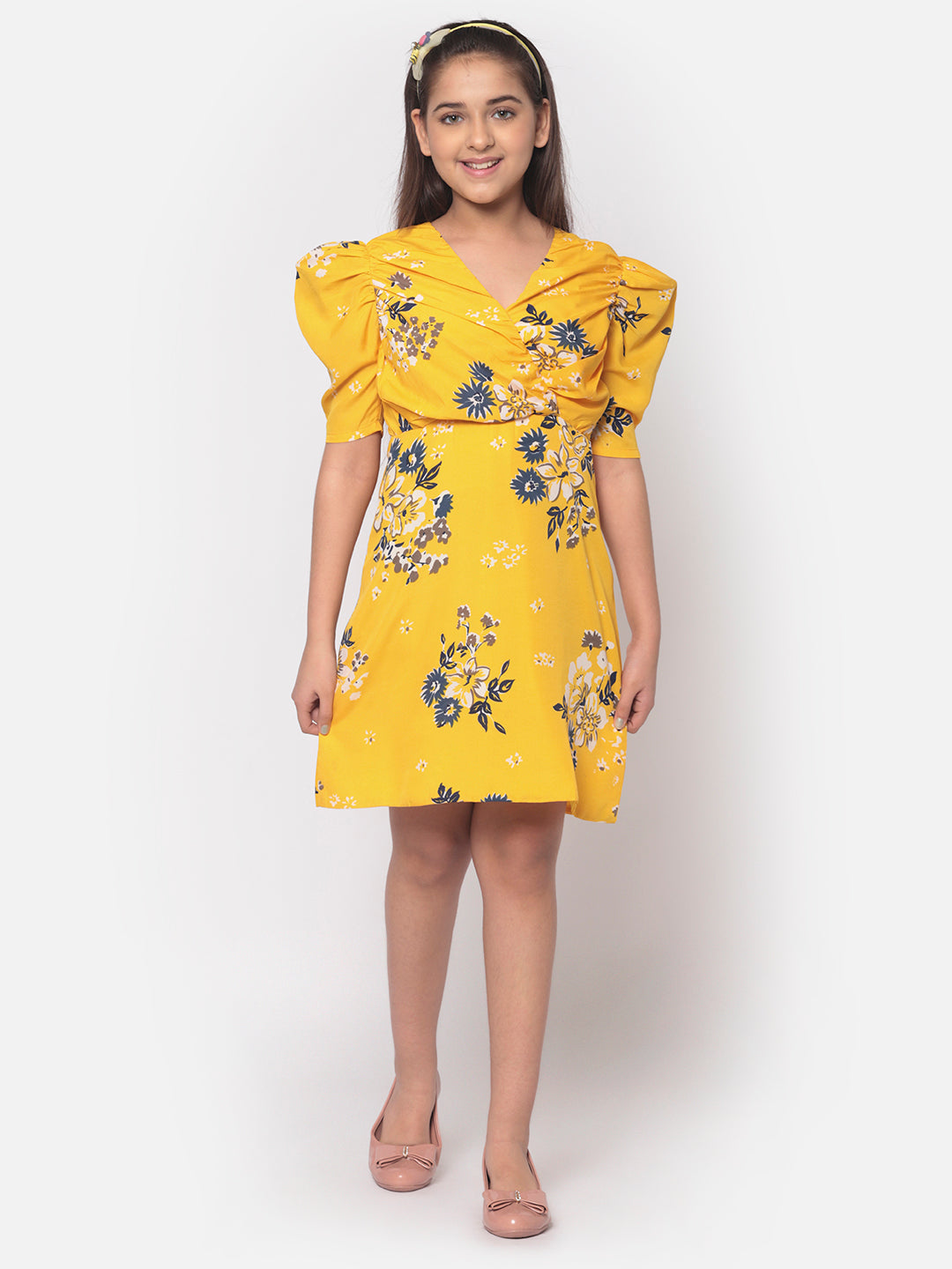 MINOS Floral Crepe A-line Dress