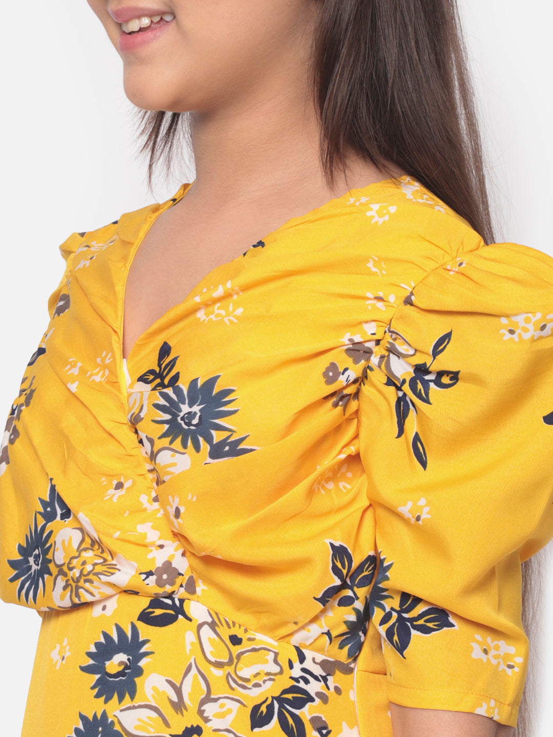 MINOS Floral Crepe A-line Dress