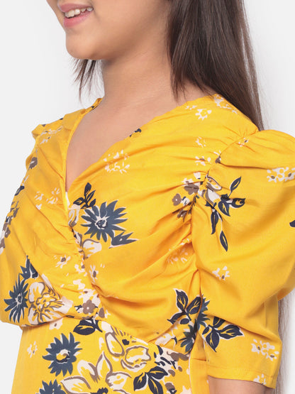 MINOS Floral Crepe A-line Dress