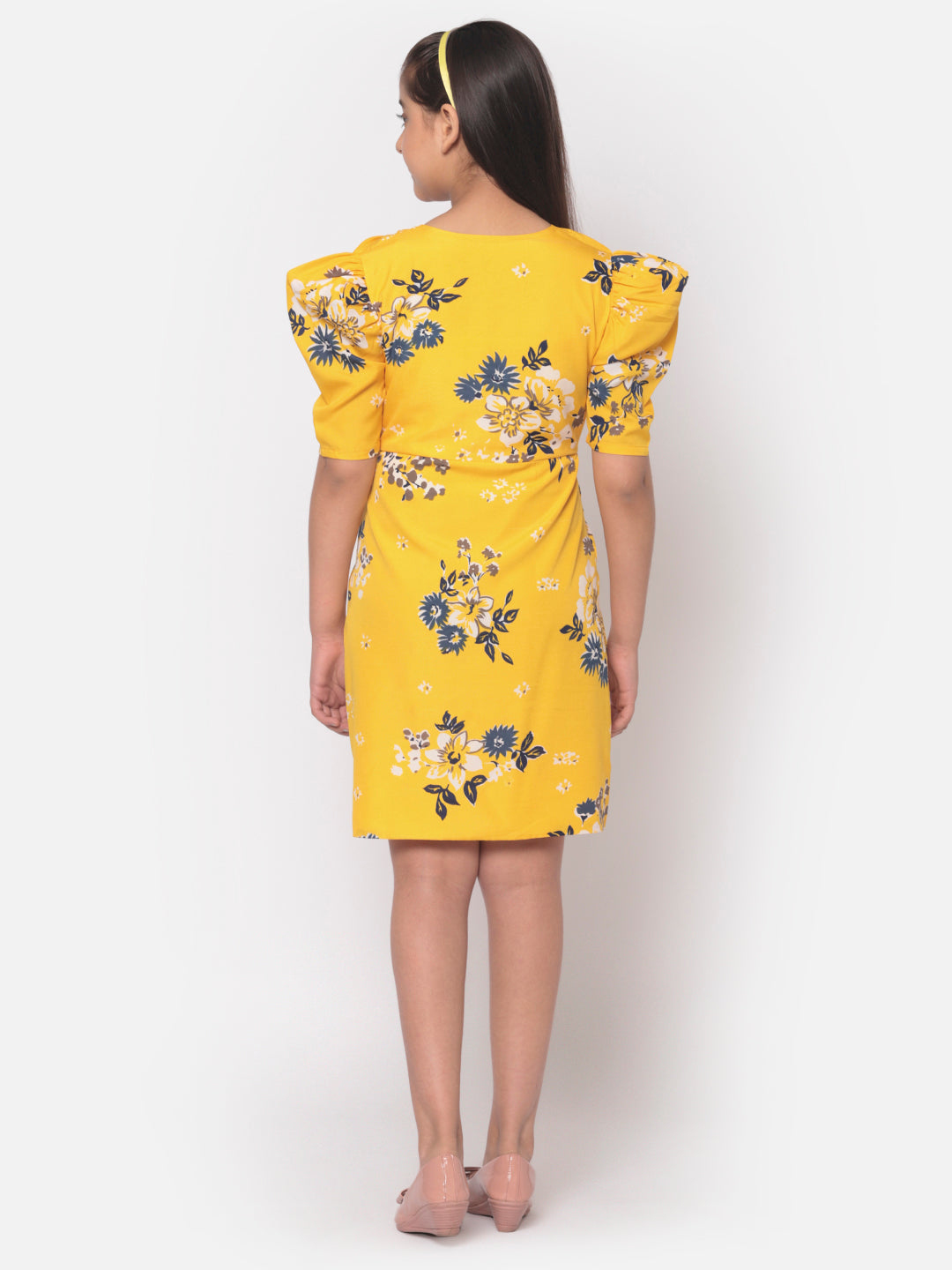 MINOS Floral Crepe A-line Dress