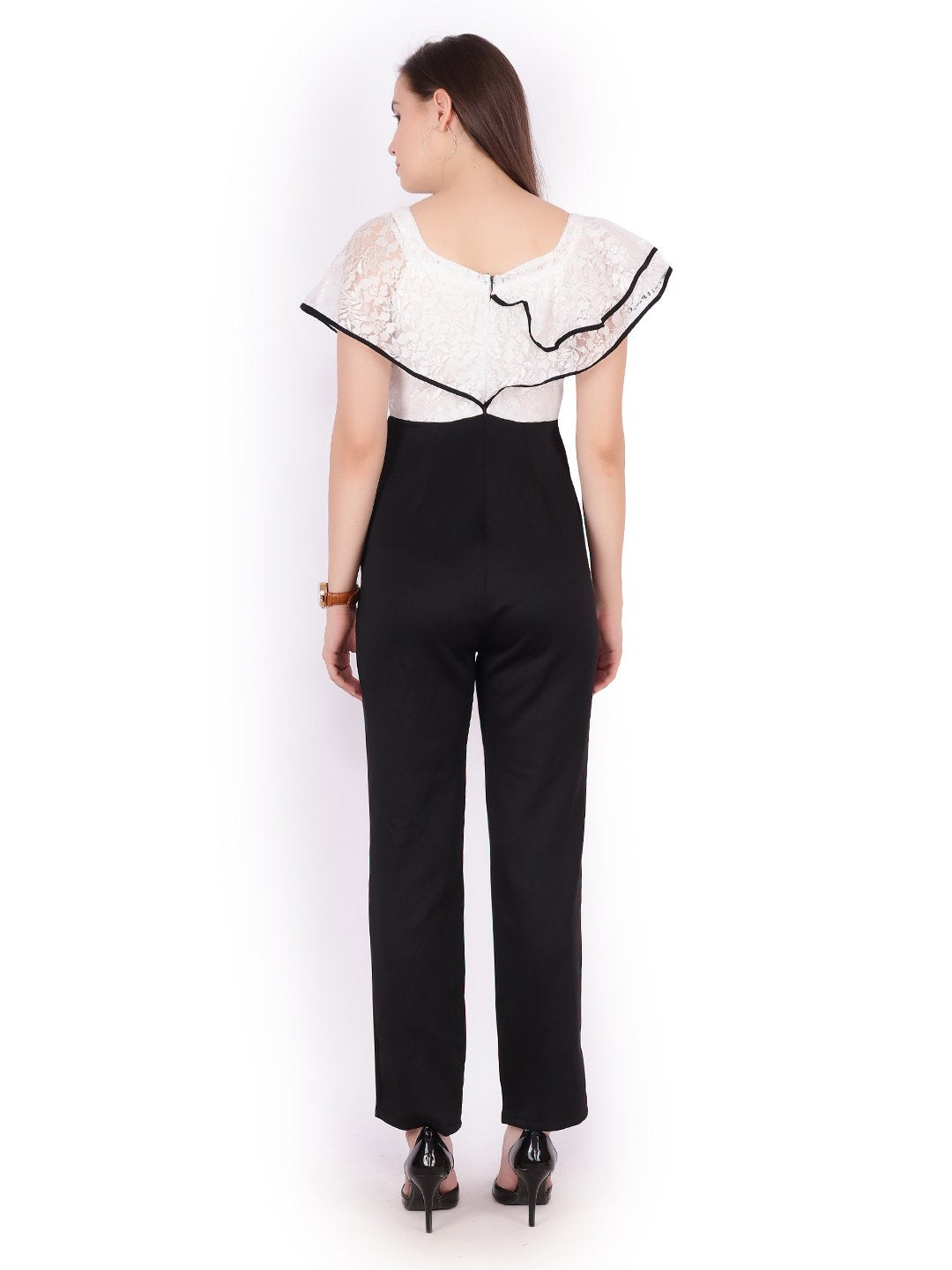 White  Solid Jumpsuit