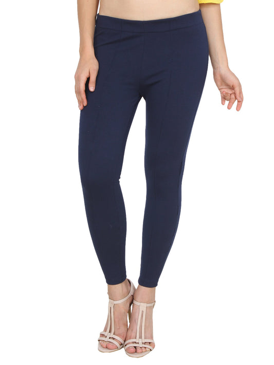 Navy Solid Jeggings