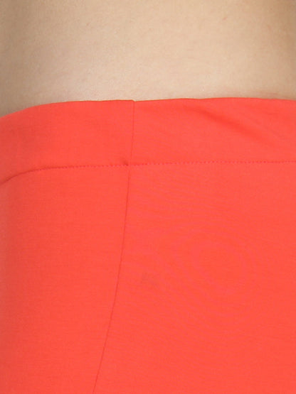 Orange Solid Jeggings