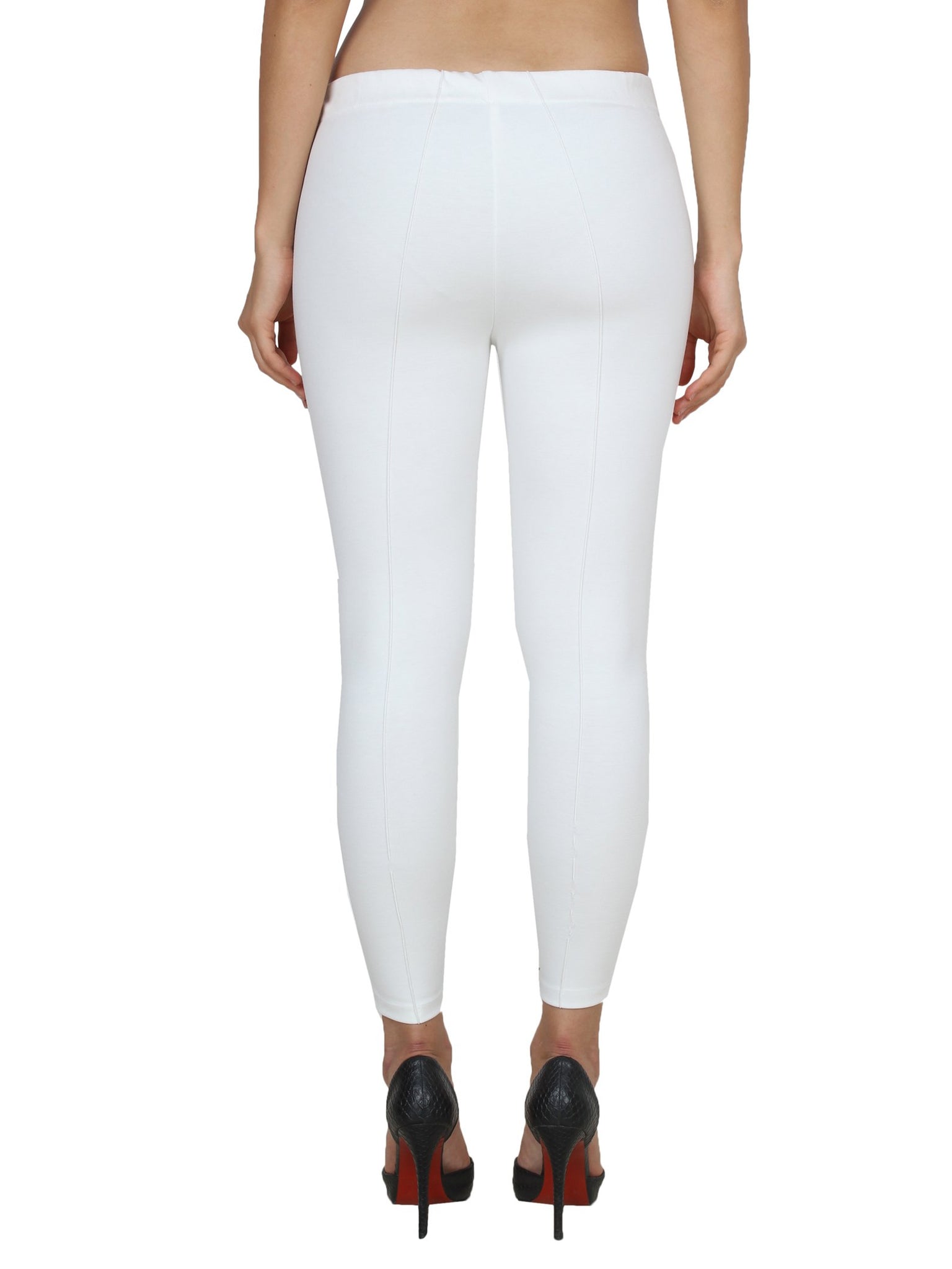 White Solid Jeggings