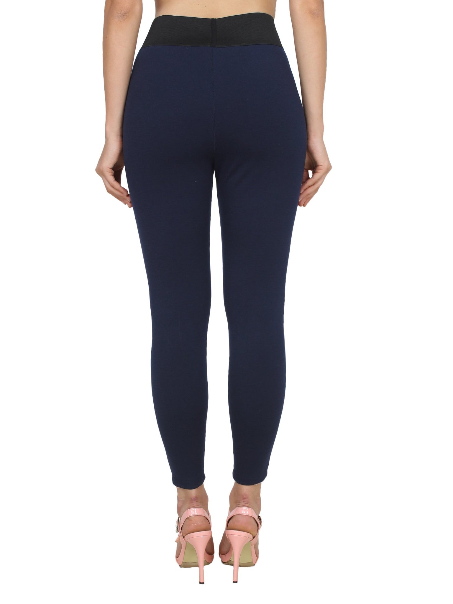 Navy Solid Jeggings