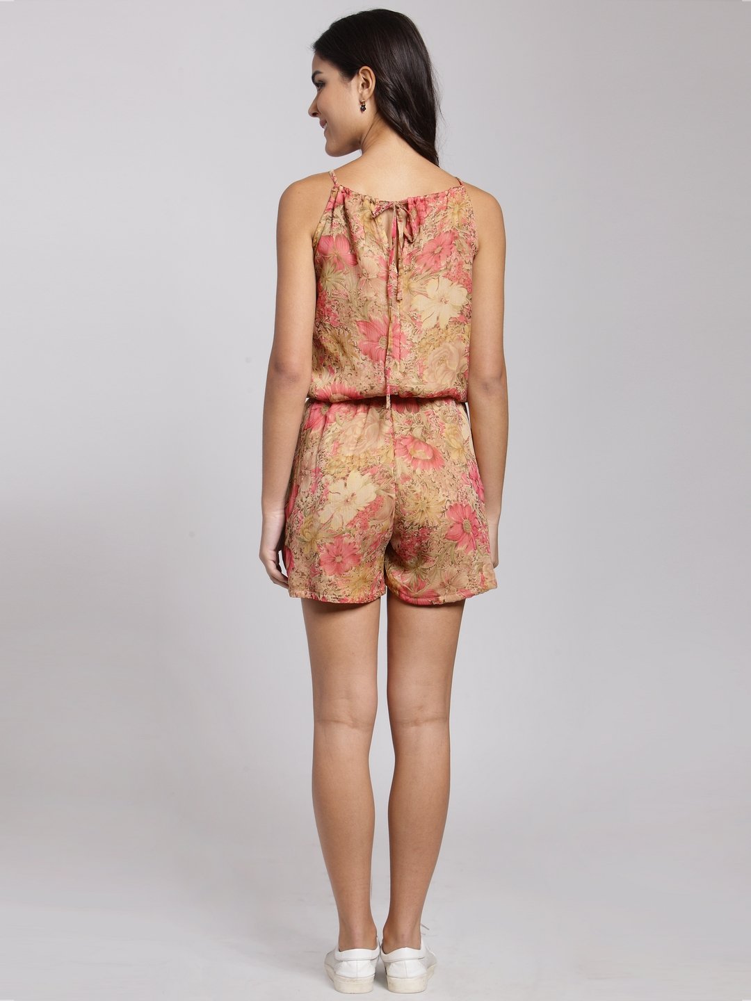 Brown Printed Jumpsuit