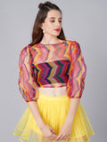 Organza Puff Top