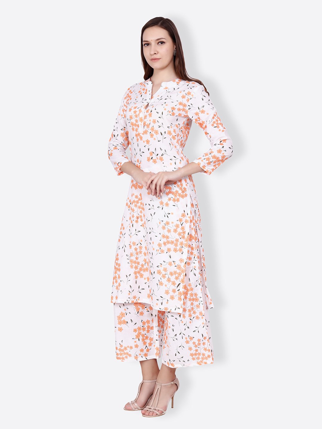 SCORPIUS ORANGE PRINTED KURTA