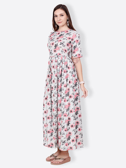 SCORPIUS GREY PRINTED KURTA