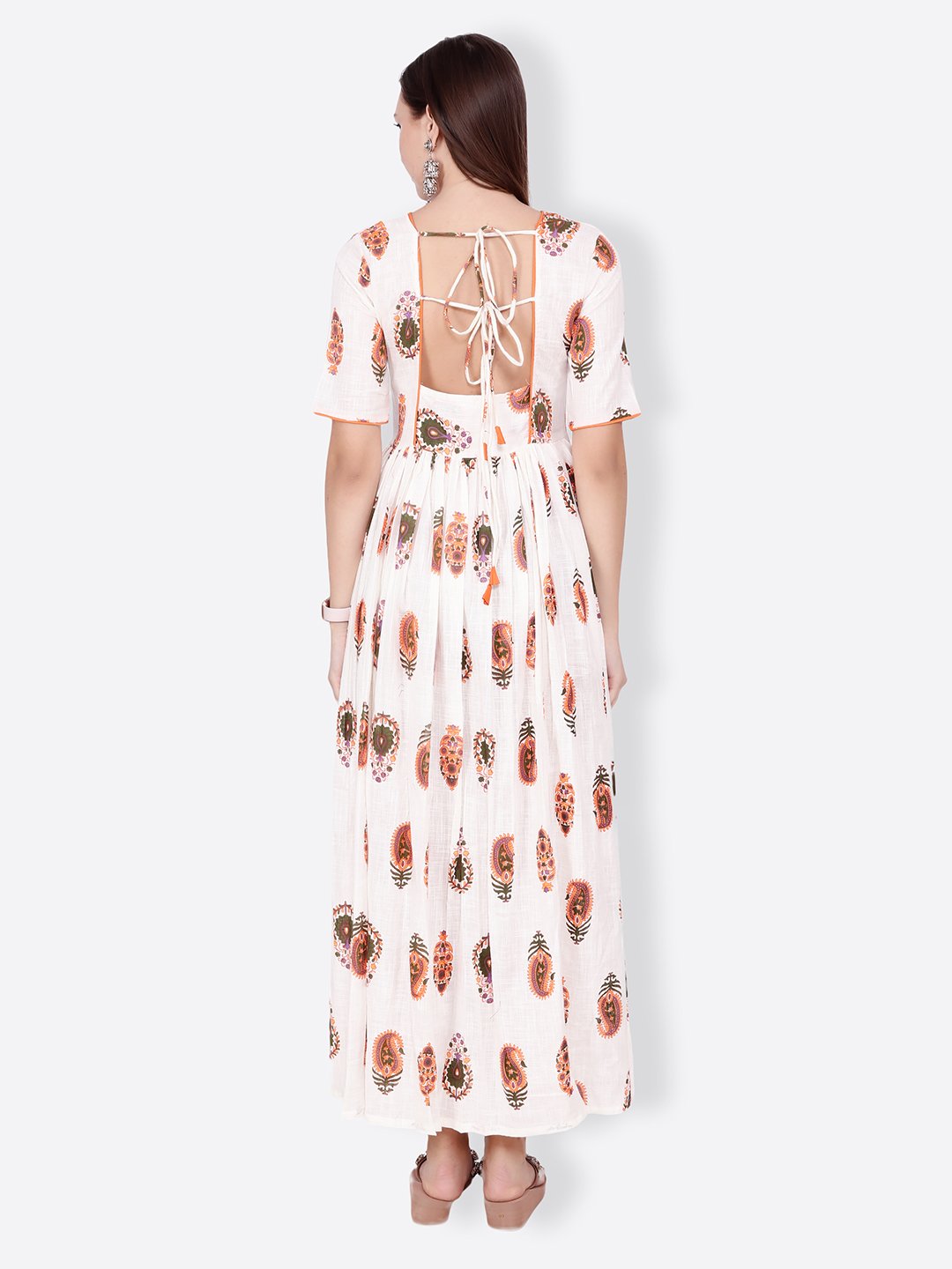 SCORPIUS WHITE PRINTED KURTA