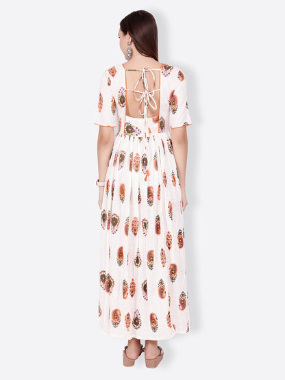 SCORPIUS WHITE PRINTED KURTA