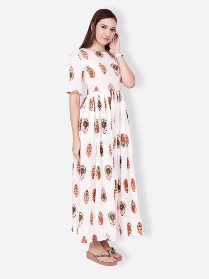 SCORPIUS WHITE PRINTED KURTA