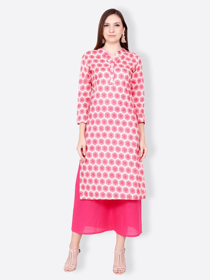 SCORPIUS PINK PRINTED KURTA