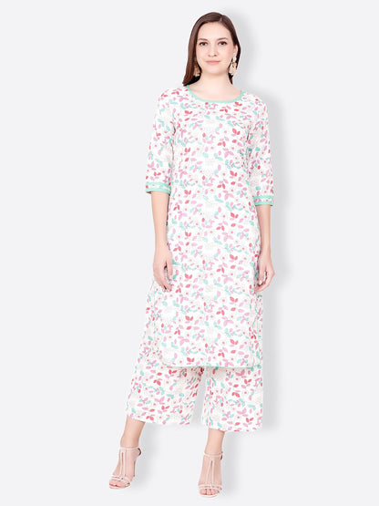 SCORPIUS WHITE PRINTED KURTA