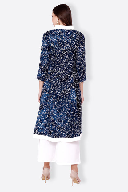 SCORPIUS BLUE PRINTED KURTA