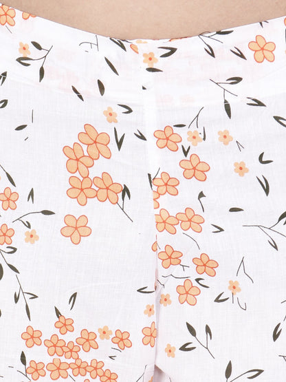 SCORPIUS ORANGE PRINTED KURTA SET