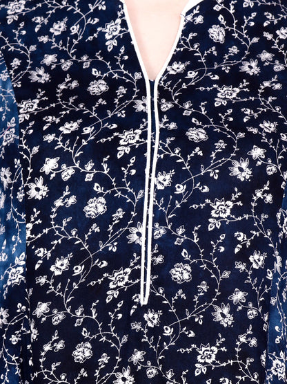 SCORPIUS BLUE PRINTED KURTA SET